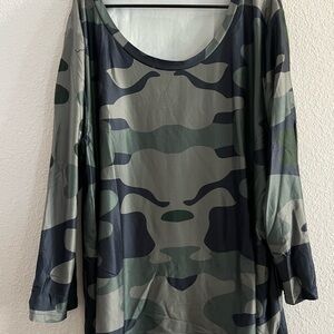 Camouflage Pattern Long Sleeve Shirt